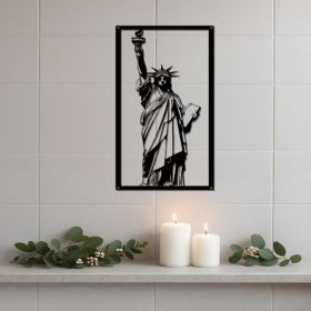 CIFbuy Vintage Statue Of Liberty Metal Sculpture NYC Skyline Wall Art Patriotic Decor For Living Room Office Home(TikTok, Temu Pick-up Service)